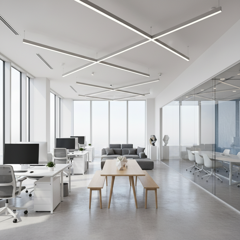 Modern corporate office space with minimal design